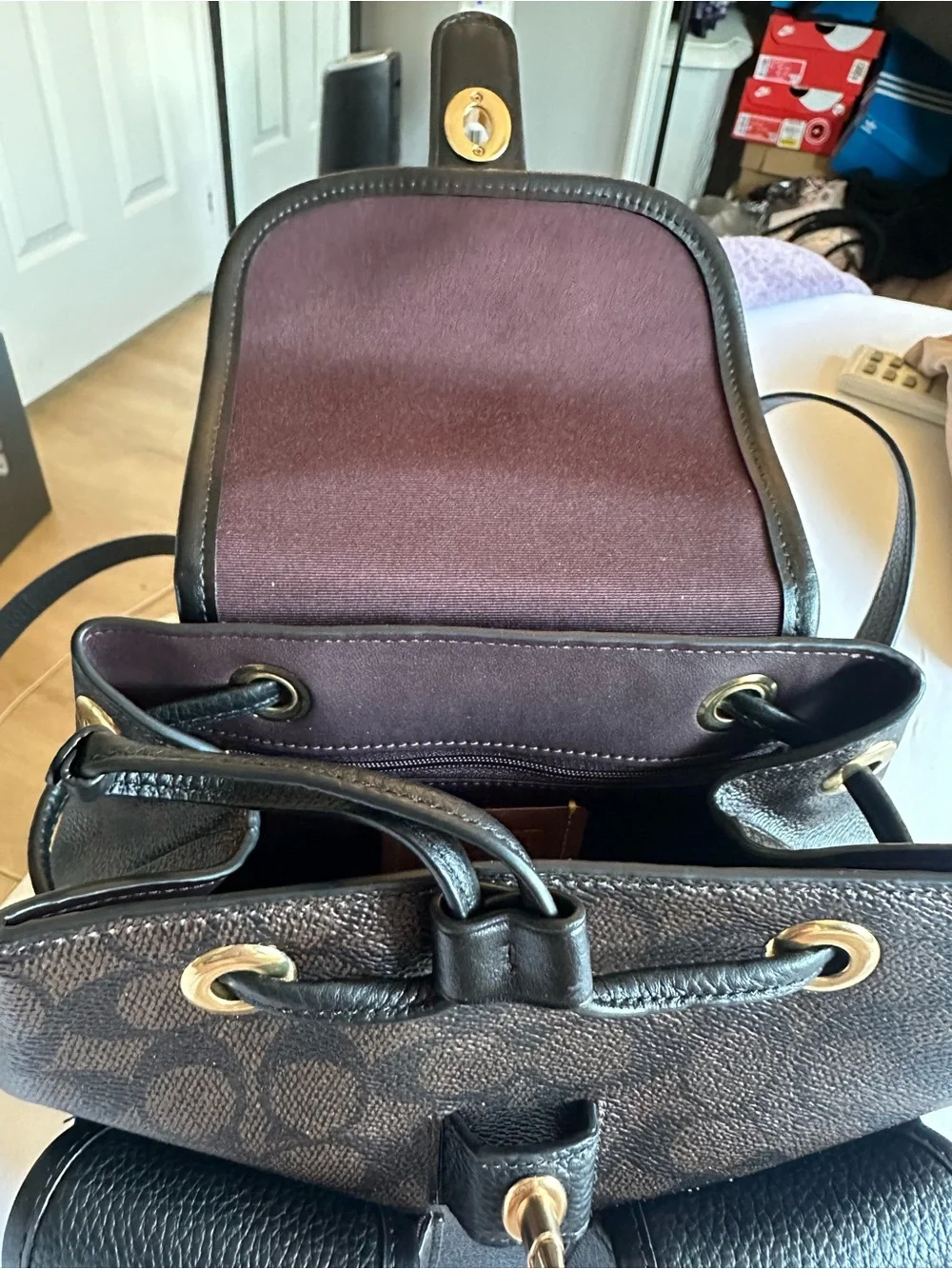 Coach Hadley Mini Backpack with Gold Hardware